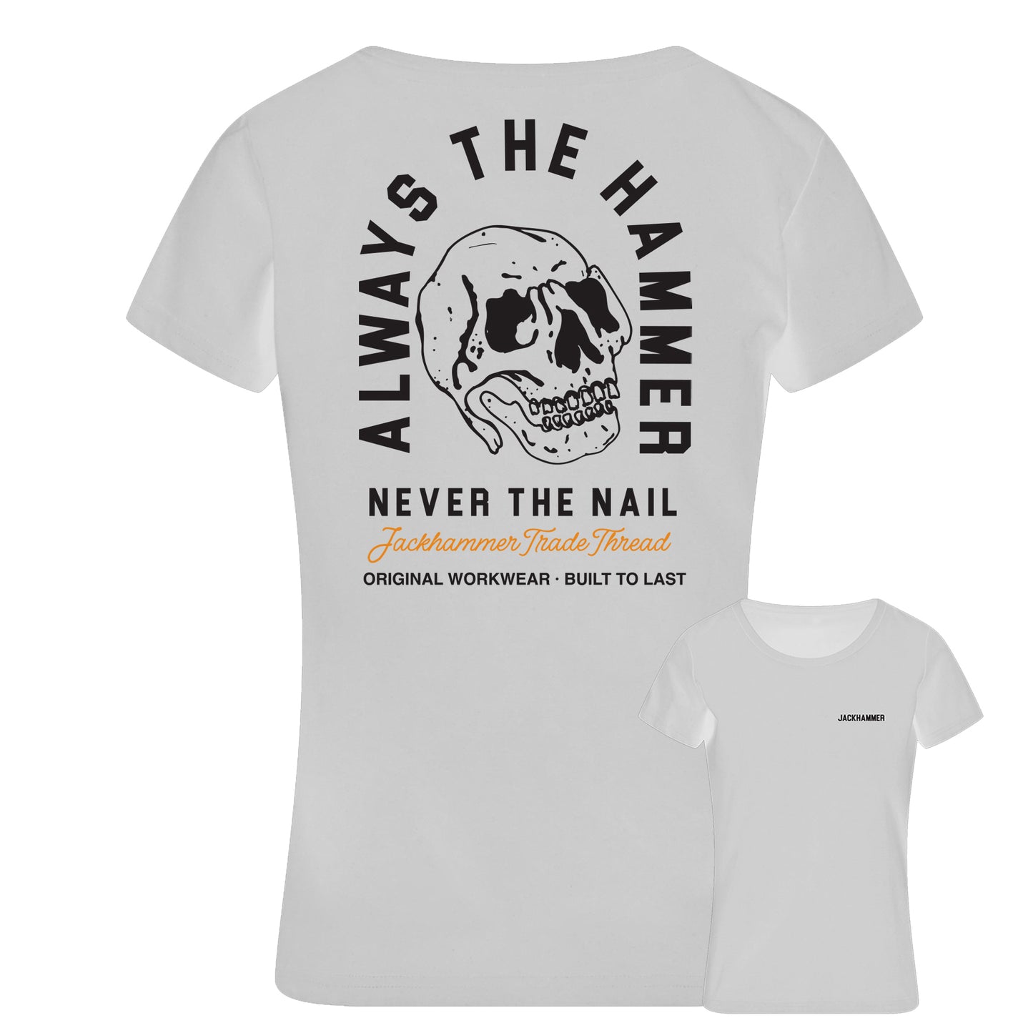 Always the Hammer - White Skull Womens Tshirt