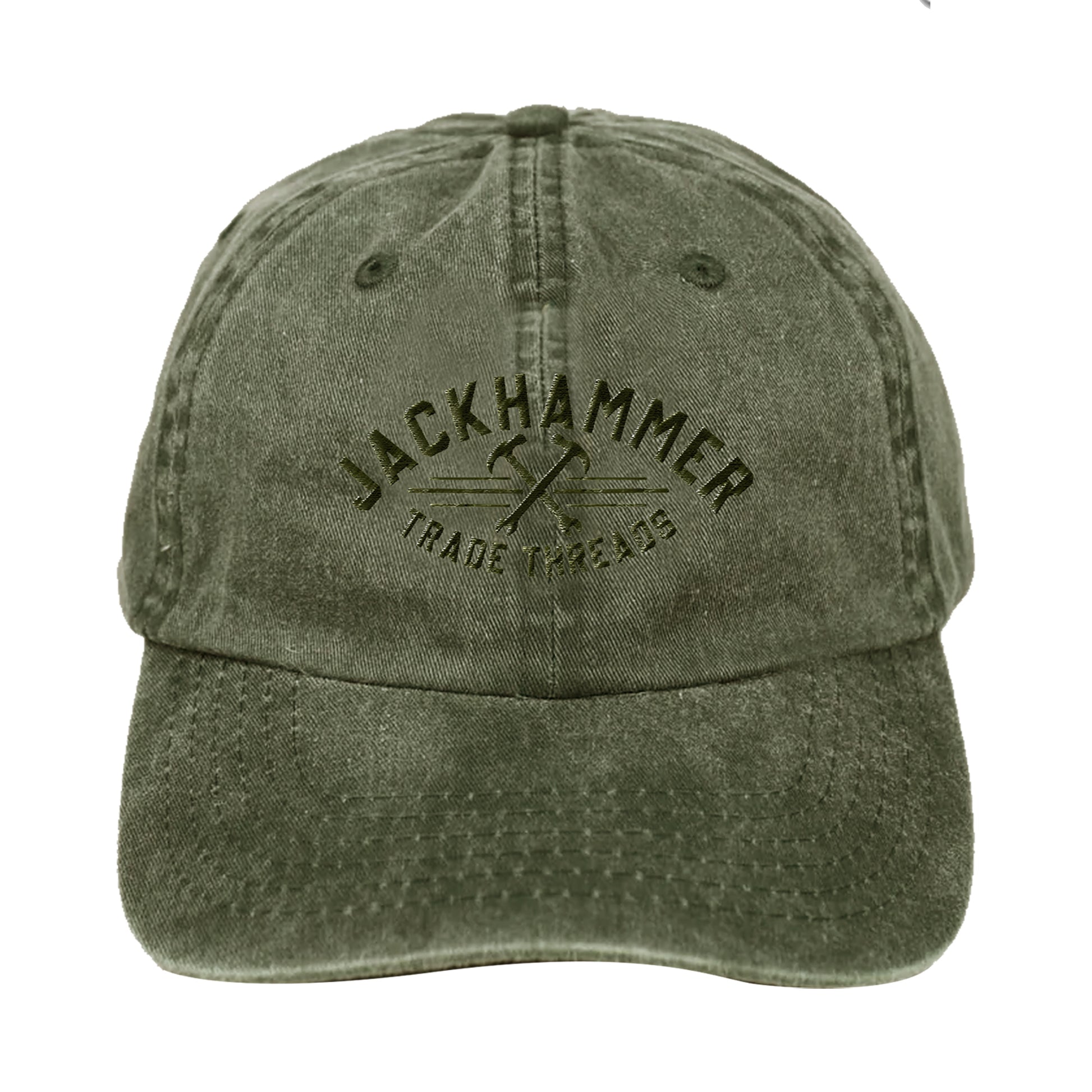 Green cap with 'Jackhammer Trade Tools' logo on a white background