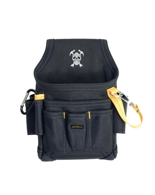  jackhammer skull tradesman worker pouch on white background